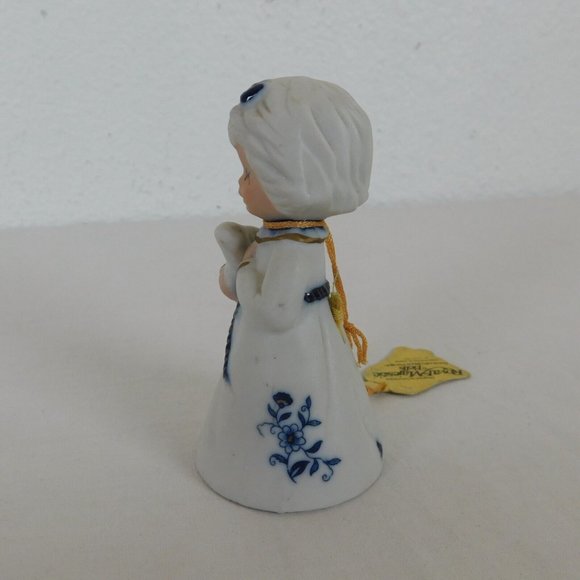 Jasco Royal Majestic Bells Porcelain Bisque Girl Bunny Figurine Origianl Tags - Picture 2 of 10